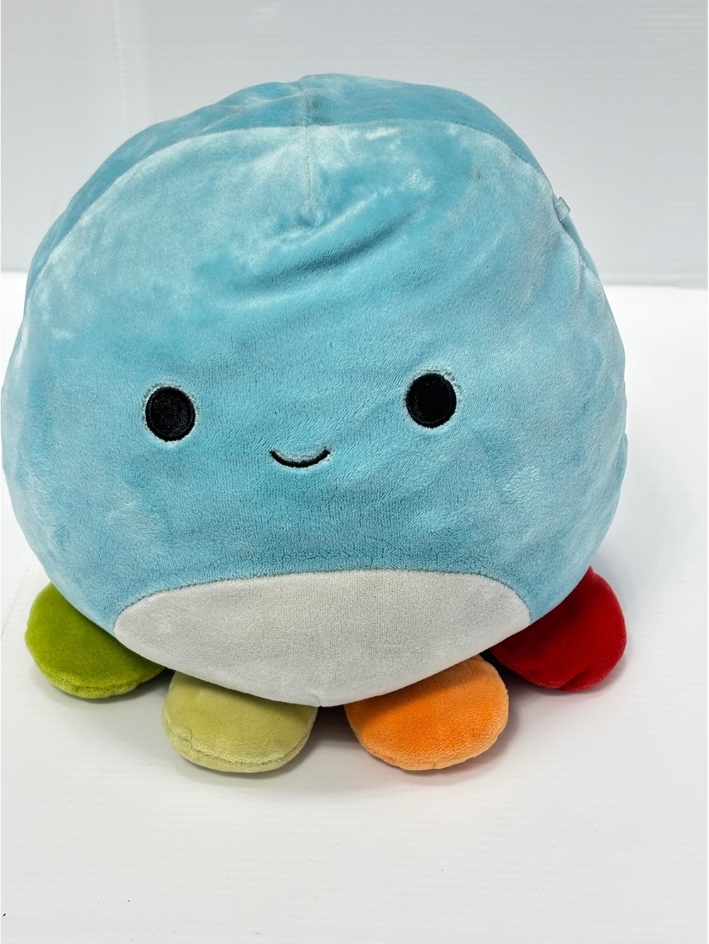 Squishmallows Blue Plush Octopus Stuffed Animal with Multicolored Legs - AS IS!